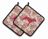 Dog Artwork Pair of Pot Holders - BB1086-RS-PK-PTHD