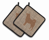 Dog Artwork Pair of Pot Holders - S000213B001695P068651V002