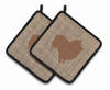 Dog Artwork Pair of Pot Holders - S000213B001695P068651V014
