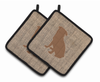 Dog Artwork Pair of Pot Holders - S000213B001695P068651V018