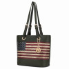 Vera Vegan Leather Patriotic Flag Pattern Women's Tote Bag - S001652B002246P000222V000