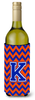 Monogram Letter Chevron Wine Bottle Hugger - CJ1044-KLITERK