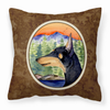 Portrait Artwork with Dog Brown Fabric Decorative Pillow - SS8433PW1414