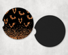 Orange faux glitter Bats|Car Coaster Set