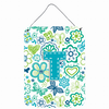 Flowers and Butterflies Monogram Letter Wall or Door Hanging Prints - S000213B001695P051425V000