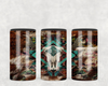 Western Aztec Bull Skull  Steel can hugger - optional speaker