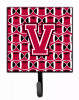 Letter Football Crimson and White Leash or Key Holder - S000213B001695P065959V022
