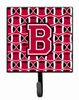 Letter Football Crimson and White Leash or Key Holder - S000213B001695P065959V002