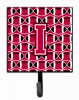 Letter Football Crimson and White Leash or Key Holder - S000213B001695P065959V009