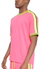 Solid Side Stripe TShirt - WT3766-PINK-2X