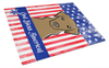 American Flag Dog Print Glass Cutting Board Large - S000213B001695P040589V036