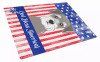 American Flag Dog Print Glass Cutting Board Large - S000213B001695P040589V020