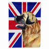Dog with English Union Jack British Flag Garden Size Flag - LH9500GF