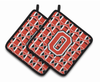 Monogram Football Pair of Pot Holders - CJ1067-OPTHD