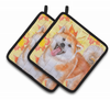 Dog Art Seasonal Pair of Pot Holders - BB9964PTHD