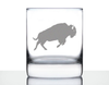 Bison Whiskey Rocks Glass - Buffalo Gifts and Decor