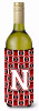 Monogram Letter Football Wine Bottle Hugger - CJ1082-NLITERK