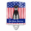 American Flag Design with Dog Ceramic Night Light - S000213B001695P099555V000
