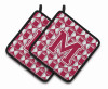 Monogram Football Pair of Pot Holders - S000213B001695P069329V525