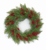 Pine and Berry Wreath 23"D Plastic