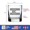 Colorado Flag Whiskey Rocks Glass - Coloradans Gifts