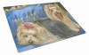 Dog Art Glass Cutting Board Large