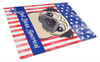 American Flag Dog Print Glass Cutting Board Large - S000213B001695P037135V048