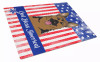 American Flag Dog Print Glass Cutting Board Large - S000213B001695P037135V024