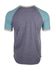 ZIMEGO Men's Short Sleeve Classic Retro Contrast Raglan Ringer T-Shirt - ZGSS154-NVY-TEA-XXL