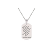 Stainless Steel Stylish Scripture Tag Necklace In Silver By Pink Box - PinkBox-25-7187