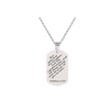 Stainless Steel Stylish Scripture Tag Necklace In Silver By Pink Box - PinkBox-25-7171