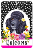 Poodle Black - HHS Paw Prints Welcome Indoor/Outdoor Aluminum Sign