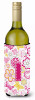 Monogram Letter Flowers and Butterflies Wine Bottle Hugger - CJ2005-ILITERK