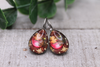 Gingerbread Man Glass French Lever Earrings