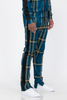 Plaid Out Track Pants - P151-MIDNIGHTBLK-XL