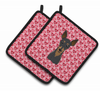 Dog XOXO Pair of Pot Holders - BB5310PTHD