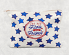 Oh My Stars and Stripes  Printed Canvas Zipper Bag