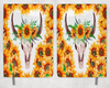Sunflower bull Skull Printed 8 Inch  A-5 Journal