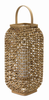 Lantern 20"H Wicker/Glass