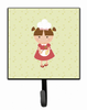 Brunette Baker on Green Bake/Baker Design Leash or Key Holder