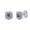 Purple Stud Earrings