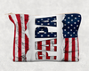 American Flag Papa  Printed Canvas Zipper Bag