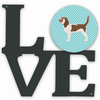 Checkerboard Dog Profile Metal Wall Artwork LOVE - BB3690WALV