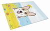 Summer Dog Art Glass Cutting Board Large - S000213B001695P061349V026
