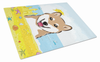 Summer Dog Art Glass Cutting Board Large - S000213B001695P061349V013