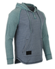 ZIMEGO Men's Long Sleeve Henley Raglan Hoodie with Kangaroo Pocket - ZGLS142H-NAV-GRN-M