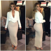 Kim Inspired Dream Skirt Ankle Length Body-con Fit Nude