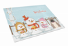 Christmas Carolers Dog Print Glass Cutting Board Large - BB2457LCB