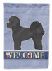 Black Mal-Shi Welcome Flag Garden Size