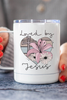 Religious Loved By Jesus Floral Heart Stainless Steel Coffee Travel Cup